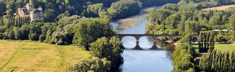Uitzicht in de Dordogne