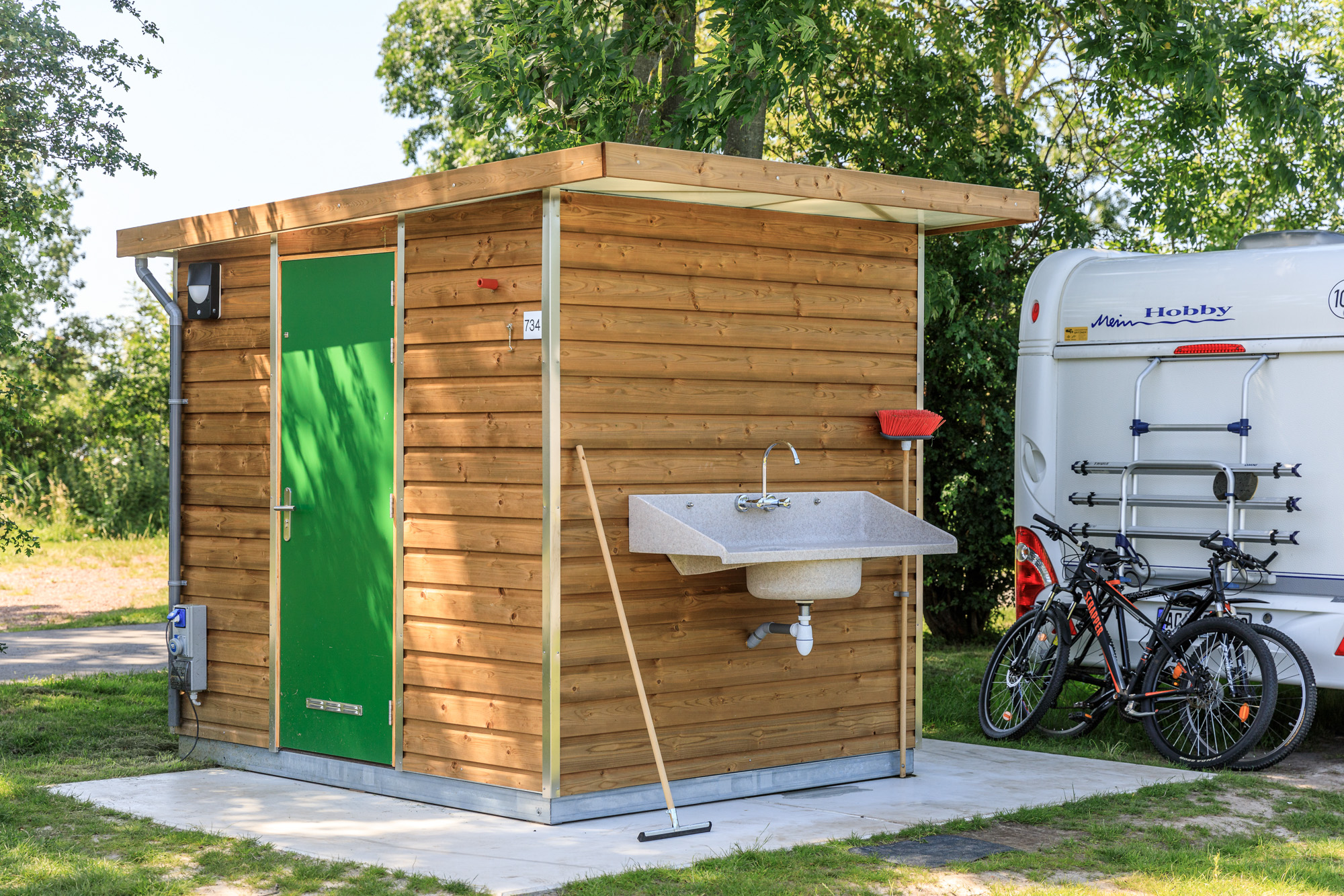 Kampeerhaven met prive sanitair en ligplaats